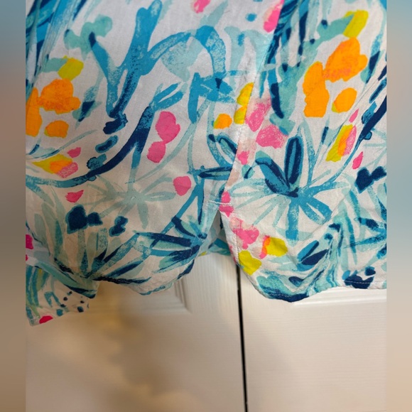 Lilly Pulitzer Size XL Blouse - Blue, Pink, Yellow - Picture 5 of 7